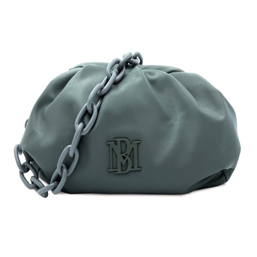 Badgley Mischka Gray Clutch with Chunky Chain